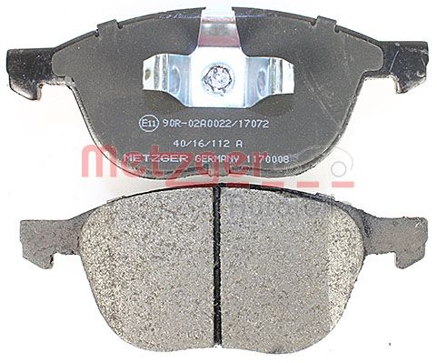 METZGER 1170008 GREENPARTS Bremsbelagsatz, Scheibenbremse